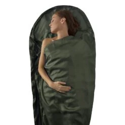 Sea To Summit Premium Silk Travel Liner - Mummy With Hood & Box Foot|-|Doublure D'appoint De Voyage Premium En Soie - Style Momie -Sea To Summit 116 7EEucalyptus 20Green 7EUp