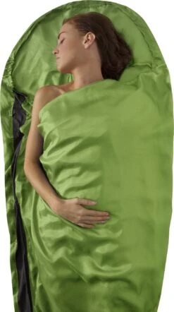 Sea To Summit Premium Silk Travel Liner - Mummy With Hood & Box Foot|-|Doublure D'appoint De Voyage Premium En Soie - Style Momie -Sea To Summit 116 7EGreen