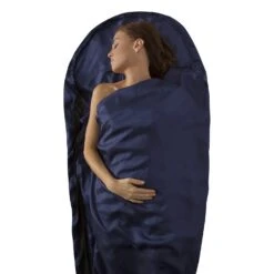Sea To Summit Premium Silk Travel Liner - Mummy With Hood & Box Foot|-|Doublure D'appoint De Voyage Premium En Soie - Style Momie -Sea To Summit 116 7ENavy 20Blue 7EUp 405c940e 327c 4bb9 b63a b7da5807cd97