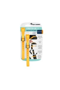 Sea To Summit Stretch-Loc 18 TPU Straps (450mm) -Sea To Summit ASLSTRP12X450YW Stretch Loc18 12mmx450mm2Pack Yellow Packaging 01 1