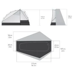 Sea To Summit Alto TR1 Plus - One Person Ultralight Tent (3+ Season) -Sea To Summit AltoTR1PlusDiagram