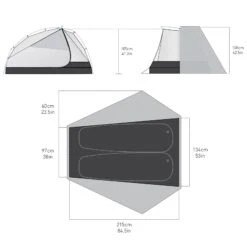 Sea To Summit Alto TR2 Plus - Two Person Ultralight Tent (3+ Season) -Sea To Summit AltoTR2PlusDiagram
