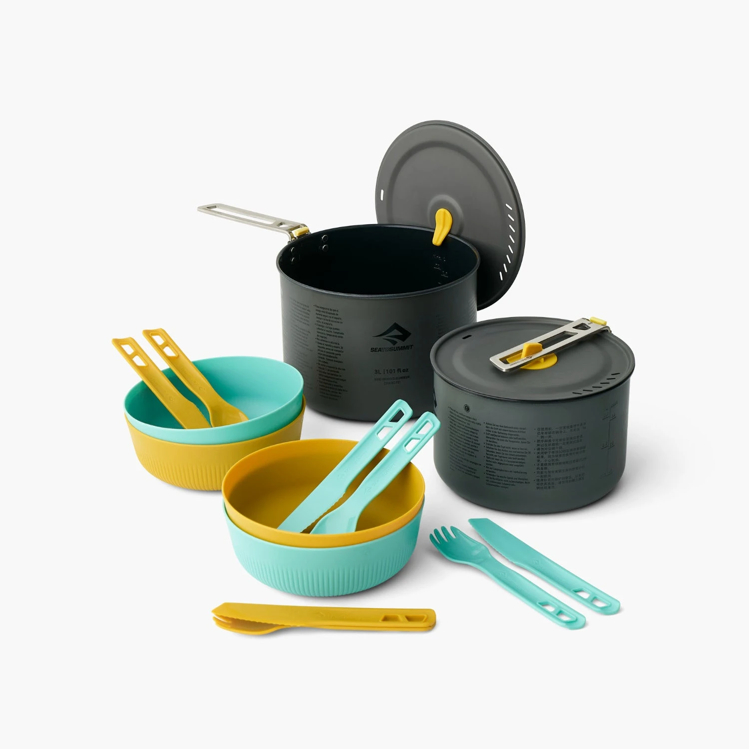 Sea To Summit Frontier Ultralight Two Pot Cook Set (4 Person, 14 Piece) 1 Sea To Summit Frontier Ultralight Two Pot Cook Set (4 Person, 14 Piece)