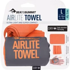 Sea To Summit Airlite Towel - Large 48 X 24 In|-|Serviette Airlite - Grand 48 X 24 In -Sea To Summit STS 2503 7E 7EFront 20Orange