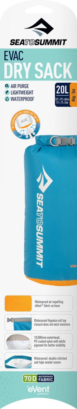 Sea To Summit EVac Dry Sack 20L|-|Sac étanche EVac 20L 5 Sea To Summit EVac Dry Sack 20L|-|Sac étanche EVac 20L -Sea To Summit STS 396 7E 7EFront 20Pacific 20Blue dfffdd3d c89d 477b a8bf d3cd63b8c8c0