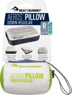 Sea To Summit Aeros Down Pillow - Regular|-|Oreiller En Duvet Aeros - Régulier -Sea To Summit STS 577 7E 7EFront1 20Lime 20Green