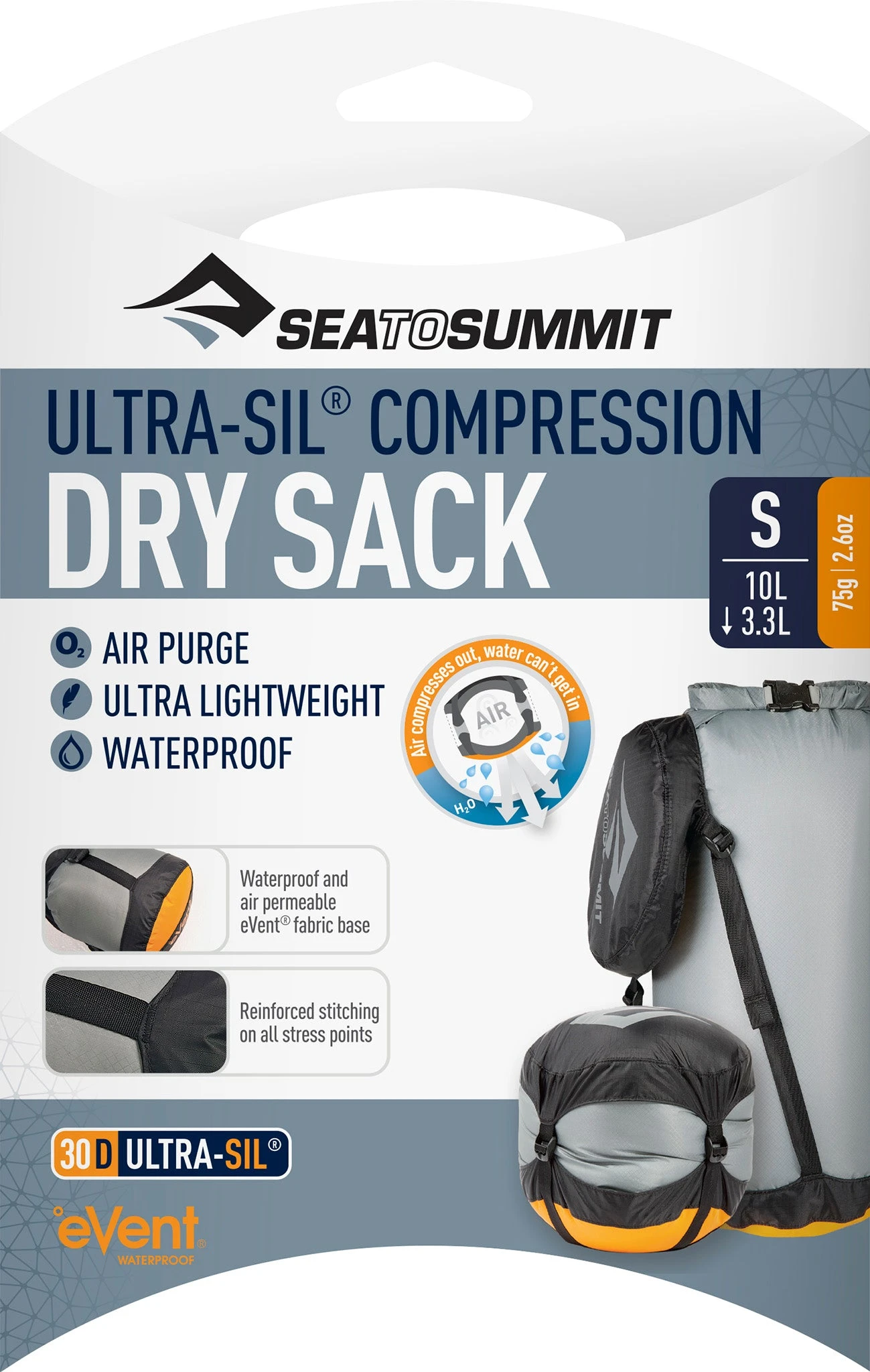Sea To Summit Ultra-Sil Compression Dry Sack - 10L|-|Sac étanche à Compression Ultra-Sil - 10L 2 Sea To Summit Ultra-Sil Compression Dry Sack - 10L|-|Sac étanche à Compression Ultra-Sil - 10L - Image 2
