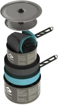 Sea To Summit Alpha 2 Pot Cook Set 2.2|-|Ensemble De Vaisselle Alpha Cookset 2.2 -Sea To Summit STS 723 7E 7EDetail2 20Grey