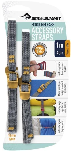 Sea To Summit Acc. Straps W Hook Release (pair) 10mm / 3/8 Inch Webbing|-|Sangles Polyvalentes 10mm / 3/8 Pouces Avec Boucle à Attache Rapide - Paire 8 Sea To Summit Acc. Straps W Hook Release (pair) 10mm / 3/8 Inch Webbing|-|Sangles Polyvalentes 10mm / 3/8 Pouces Avec Boucle à Attache Rapide - Paire -Sea To Summit STS 833 7E 7EDetail4 20No 20Color