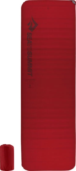 Sea To Summit Comfort Plus Self-Inflating Rectangular Sleeping Mat - Large - Unisex|-|Matelas De Sol Rectangulaire Auto-gonflant Comfort Plus - Grand - Unisexe -Sea To Summit STS 963 25 7E 7EFront1 20Crimson 20Red