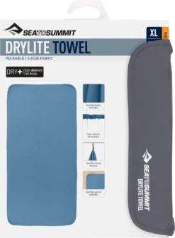 Sea To Summit Drylite Towel - XLarge 60 X 30 In|-|Serviette Drylite - Xlarge 60 X 30 In -Sea To Summit STS A2508 7E 7EFront1 20Moonlight 20Blue 8b931013 d7be 443e a5fe fddf486b3b4c