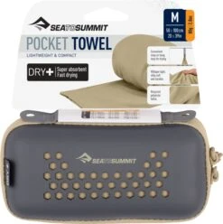 Sea To Summit Pocket Towel - Medium 40 X 20 In|-|Serviette Pocket - Moyen 40 X 20 In -Sea To Summit STS A2511 7E 7EFront 20Desert 20Brown