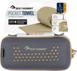 Sea To Summit Pocket Towel - Large 48 X 24 In|-|Serviette Pocket - Grand 48 X 24 In -Sea To Summit STS A2512 7E 7EFront 20Desert 20Brown