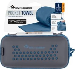 Sea To Summit Pocket Towel - Large 48 X 24 In|-|Serviette Pocket - Grand 48 X 24 In -Sea To Summit STS A2512 7E 7EFront 20Moonlight 20Blue