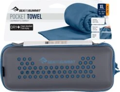 Sea To Summit Pocket Towel - XL 60 X 30 In|-|Serviette Pocket - XL 60 X 30 In -Sea To Summit STS A2513 7E 7EFront 20Moonlight 20Blue