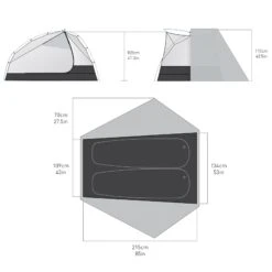 Sea To Summit Telos TR2 Plus - Two Person Freestanding Tent (3+ Season) -Sea To Summit TelosTR2PlusDiagram